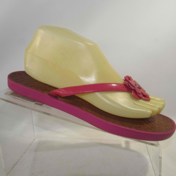 Coach LINDY Size 8 Pink Flip Flops Womens B3B8 - Picture 1 of 8